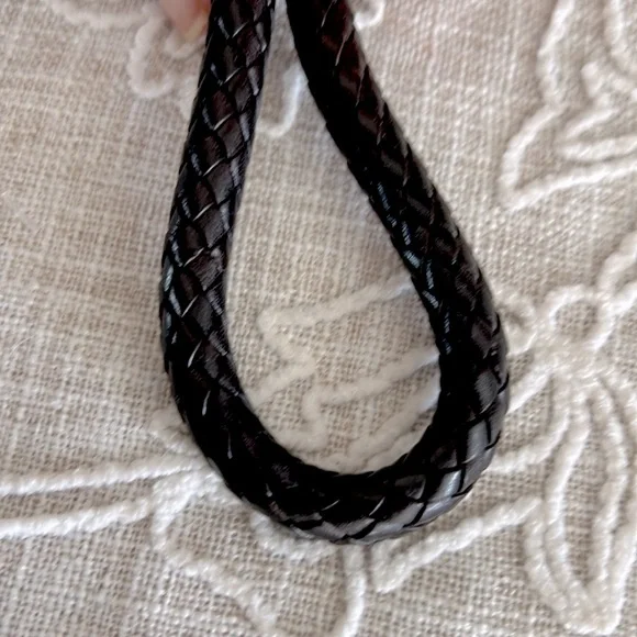 Brighton EUC Raffia Green Woven/Brown Leather Shoulder Bag - Picture 11 of 16